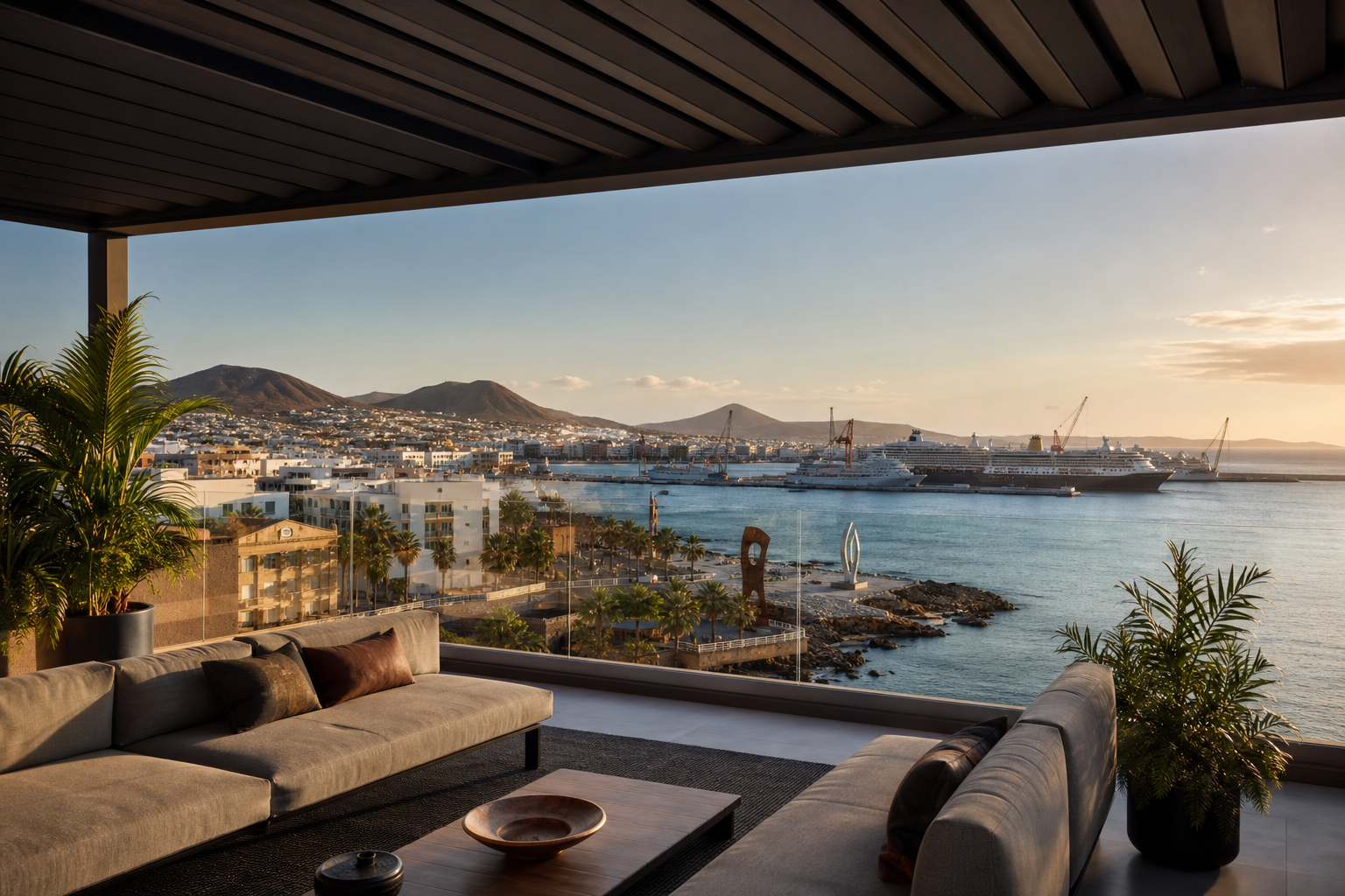 Scenario illustrativo per una ricerca immobiliare Ricerca oltre €350.000 nell’area di Puerto del Rosario; non è un immobile in vendita.